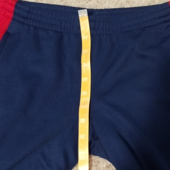 ADIDAS 3 Stripe Track Joggers Navy Red Gold - Picture 9 of 10